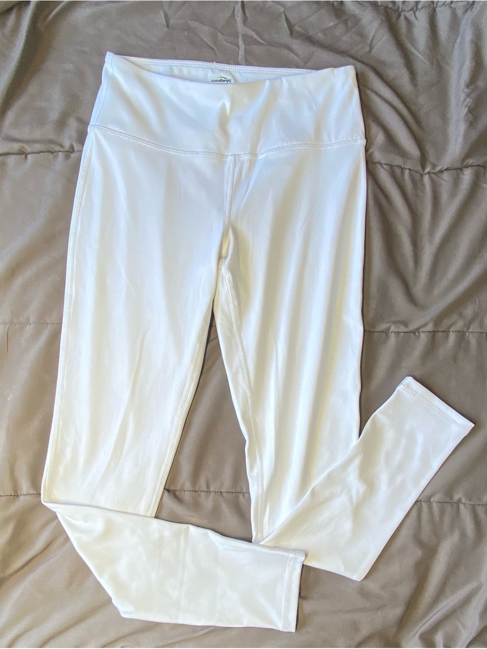 COOLOMG White High Waisted Athletic Leggings - Size Small S